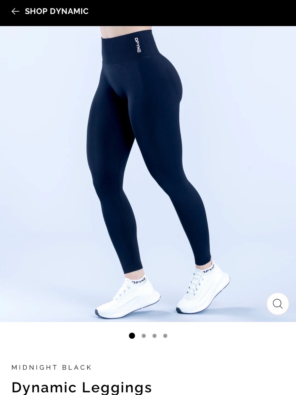 DFYNE Black High-Rise Performance Leggings